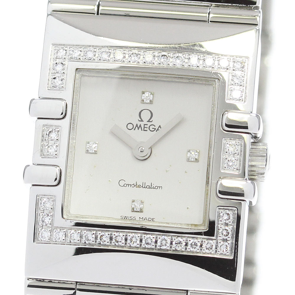 OMEGA Constellation Carre Quadra 1528.36 Diamond bezel 4P Quartz Ladies_860051