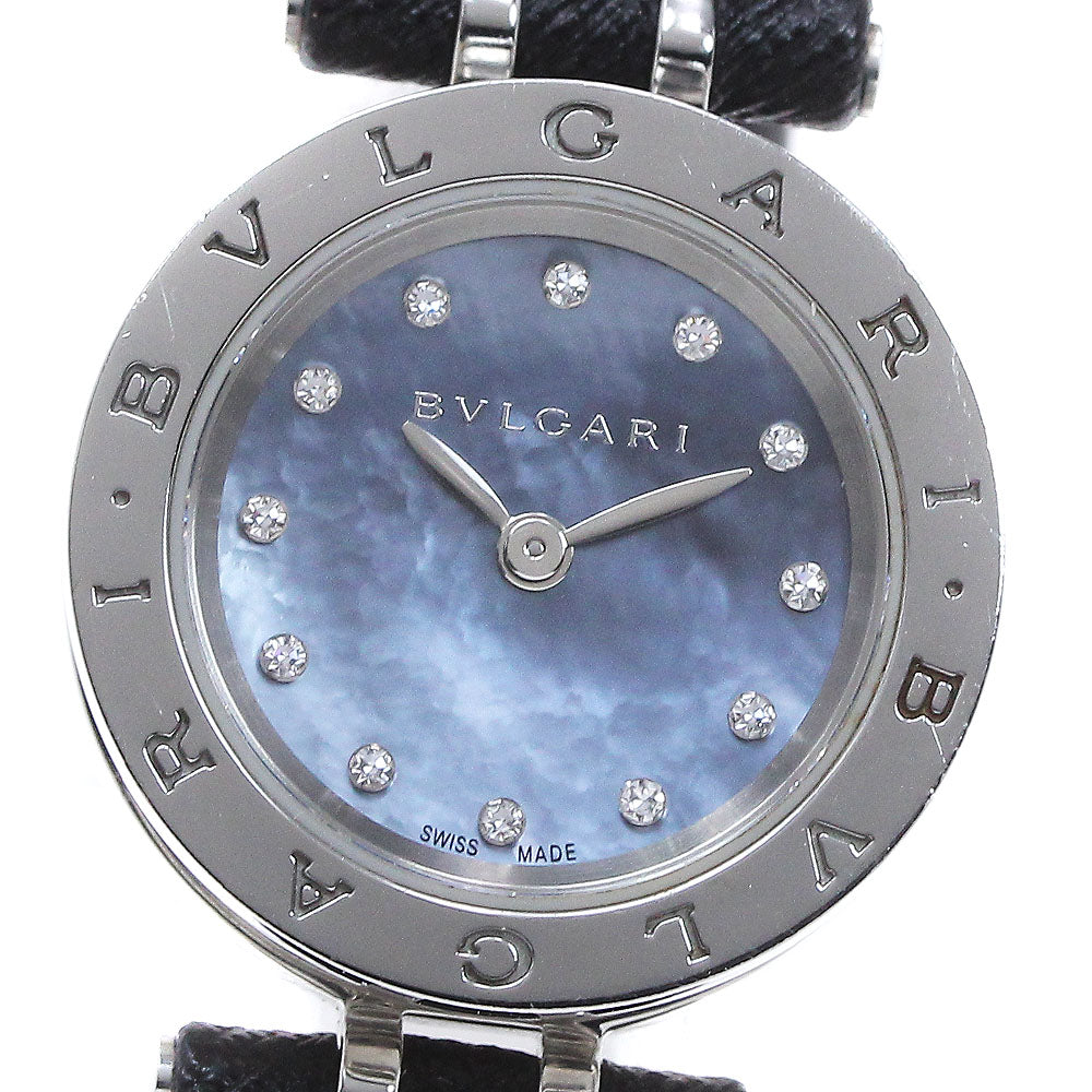 BVLGARI B-ZERO1 BZ23S 12P diamond Blue shell Dial Quartz Ladies Watch_860058