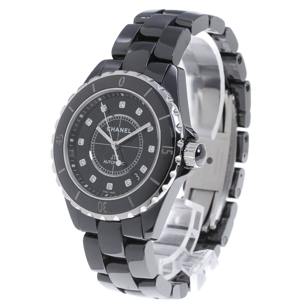 CHANEL J12 38mm H1626 Black ceramic 12P diamond Automatic Men's Watch_860083