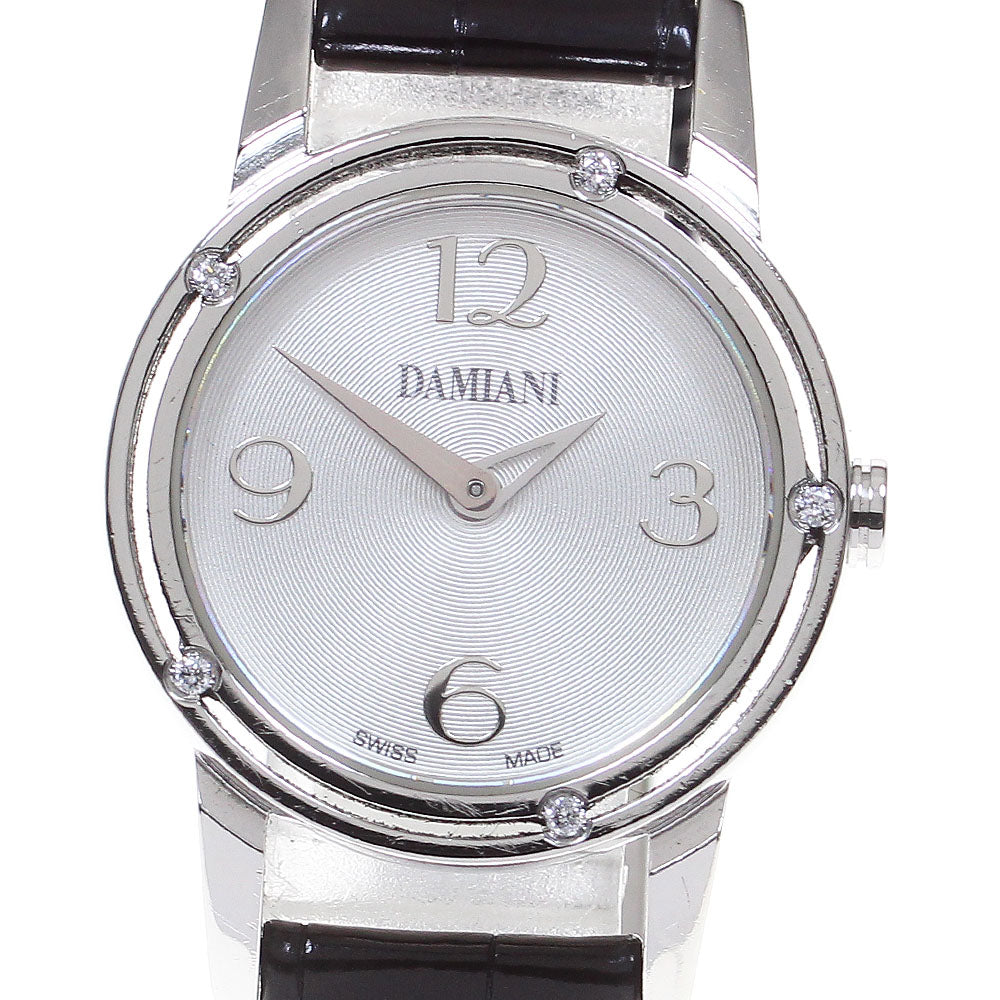 Damiani D side DS006ACAJ 5P diamond Silver Dial Quartz Ladies Watch_860111