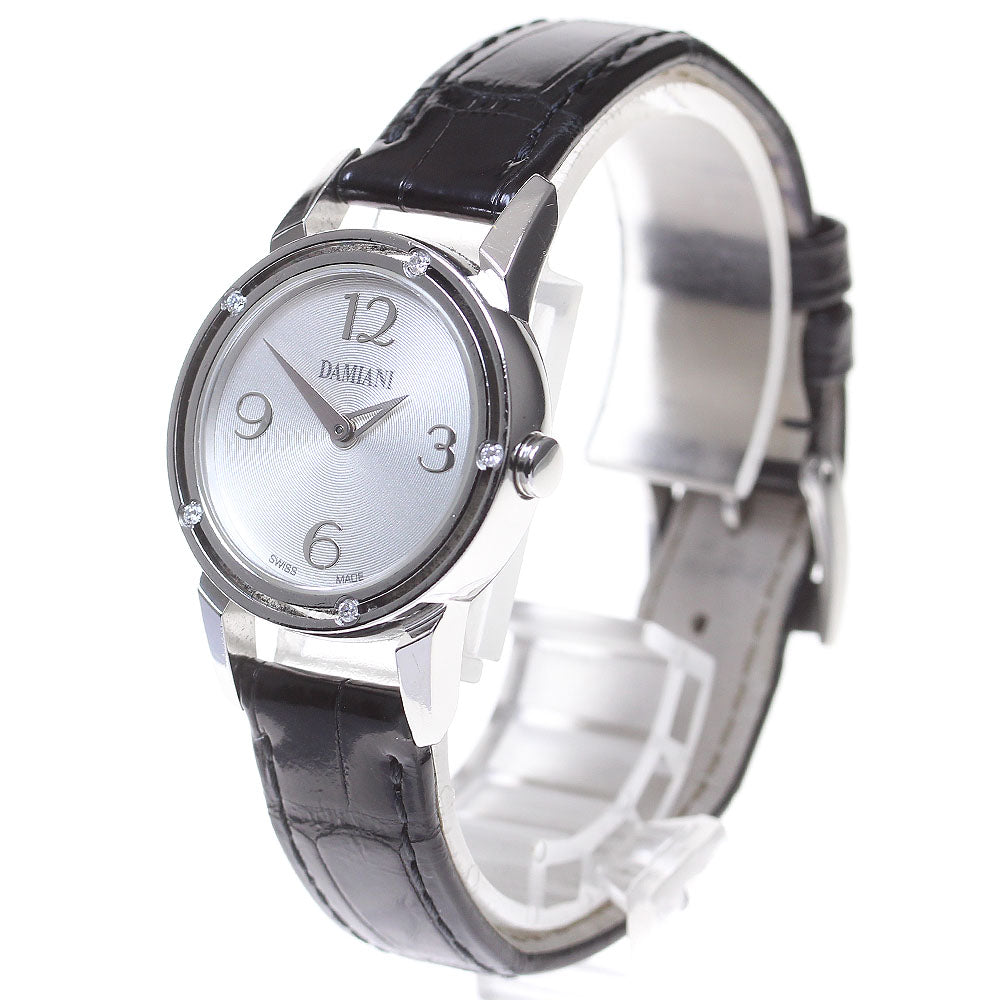 Damiani D side DS006ACAJ 5P diamond Silver Dial Quartz Ladies Watch_860111