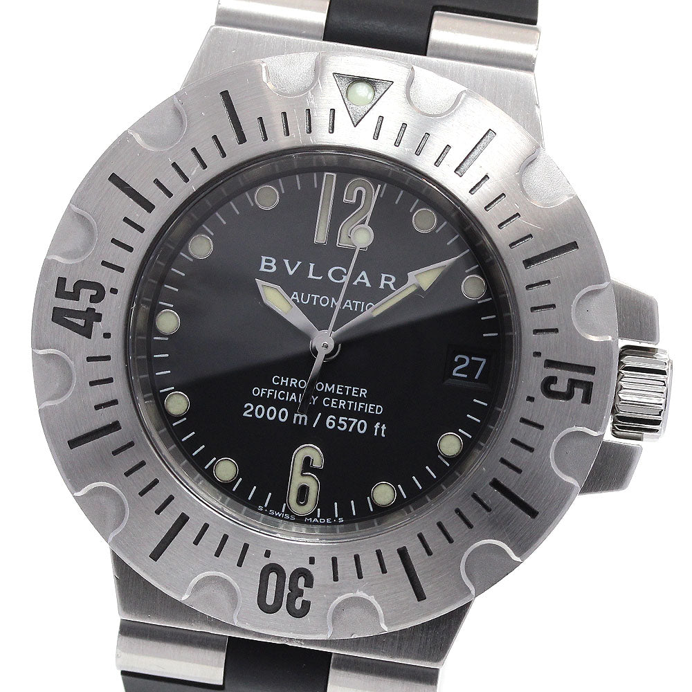 BVLGARI Diagono Scuba SD42S Black Dial Automatic Men's Watch_860114