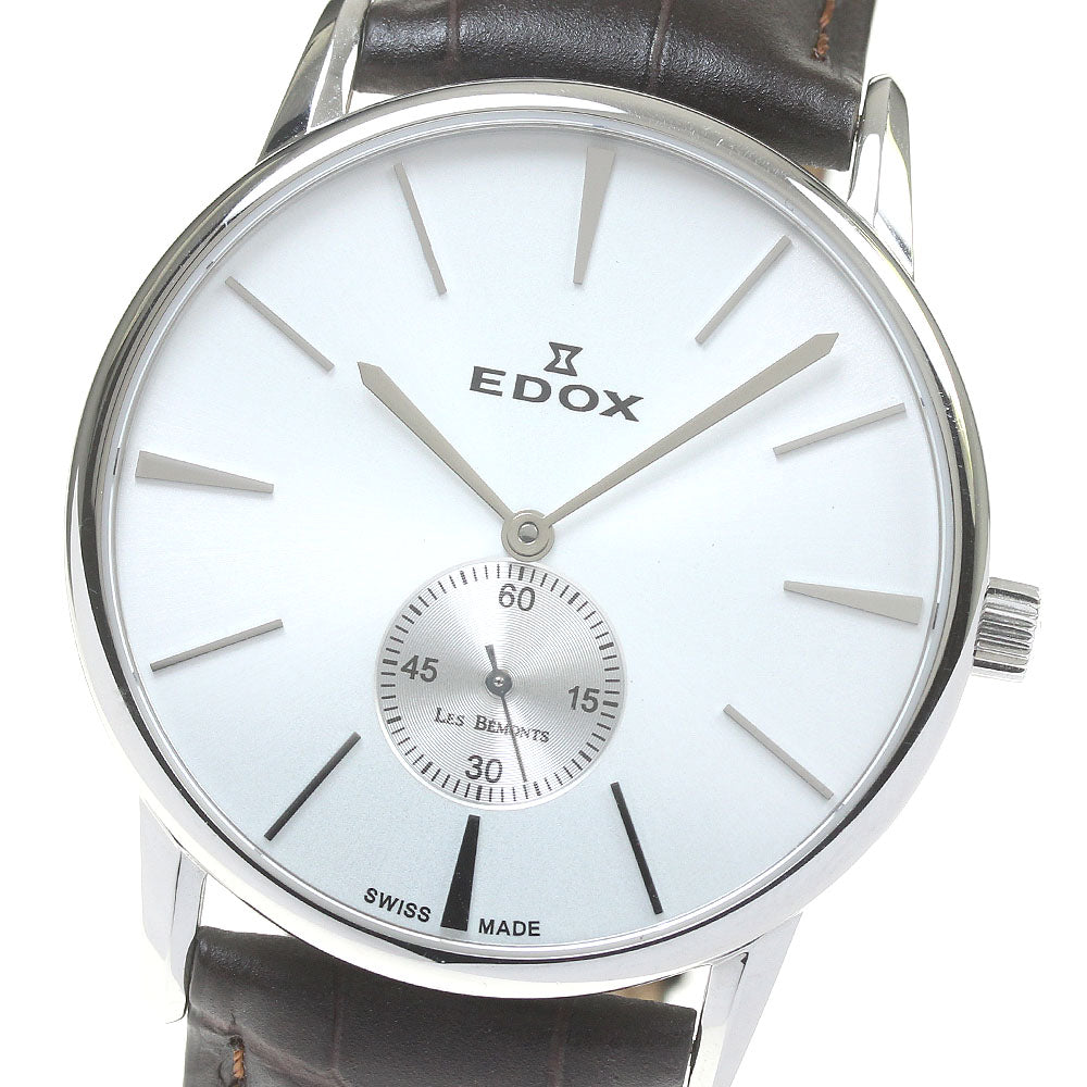 EDOX Les Bemonts Ultra Slim 72014 Small seconds Silver Dial Hand Winding Men's Watch_860170