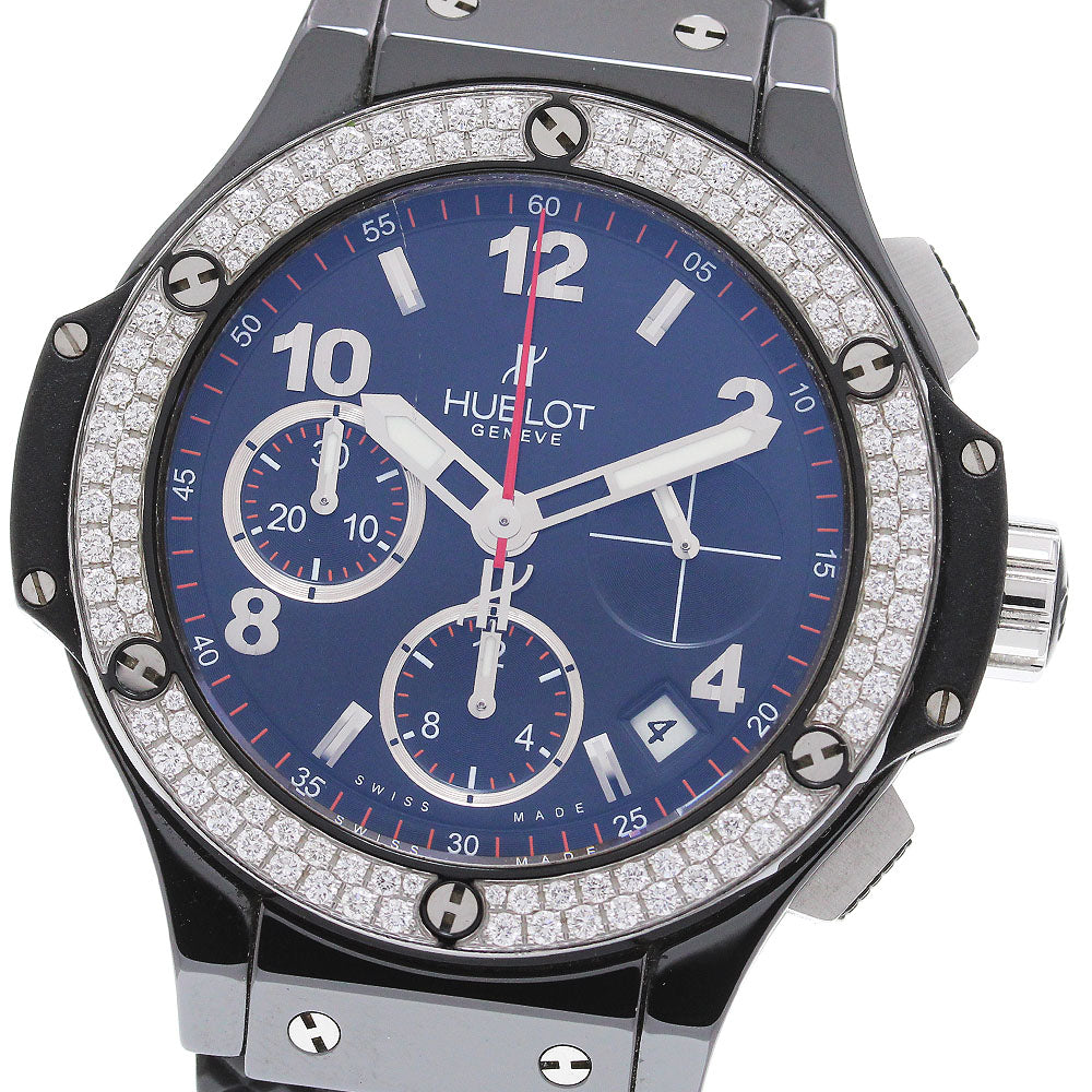 HUBLOT Big Bang Black Magic 342.CV.130.RX.114 diamond bezel chronograph black Dial Automatic Men's Watch_860174