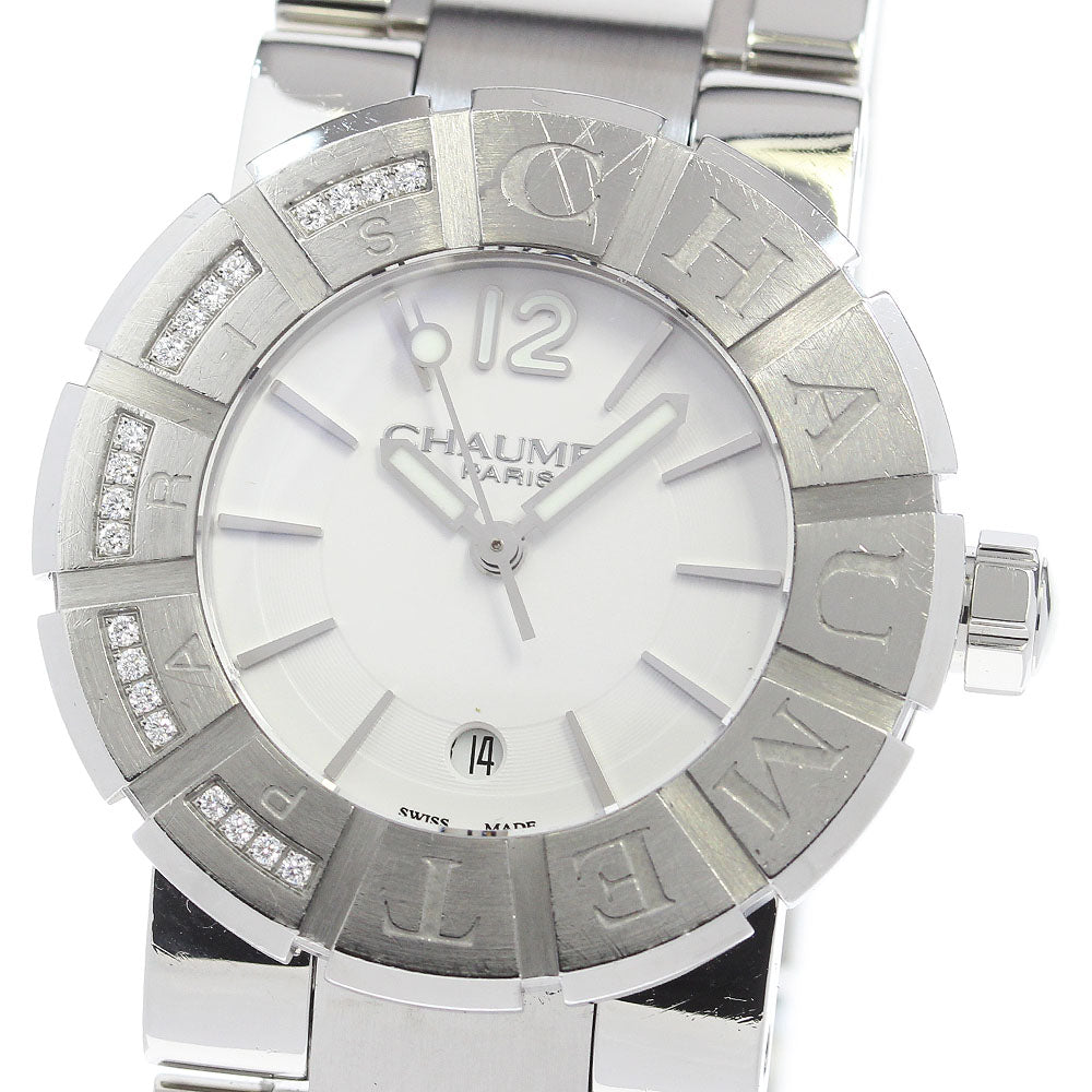 Chaumet Class one W17624-35A Diamond Bezel White Dial Quartz Boy's Watch_860215
