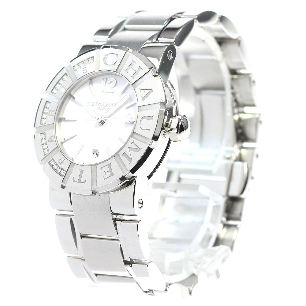 Chaumet Class one W17624-35A Diamond Bezel White Dial Quartz Boy's Watch_860215