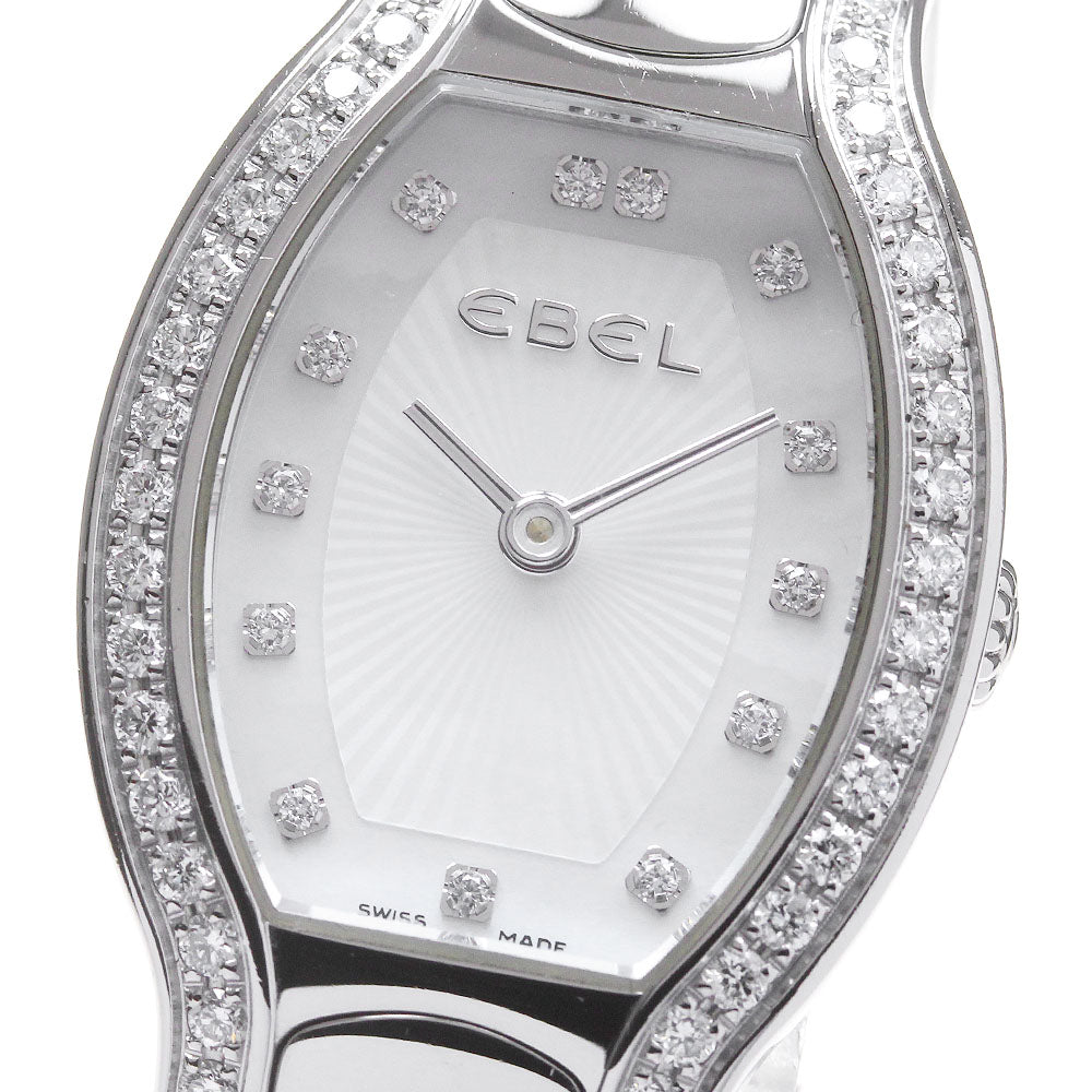 EBEL Beluga 9656G2S Side diamond Silver / white shell Dial Quartz Ladies Watch_860316