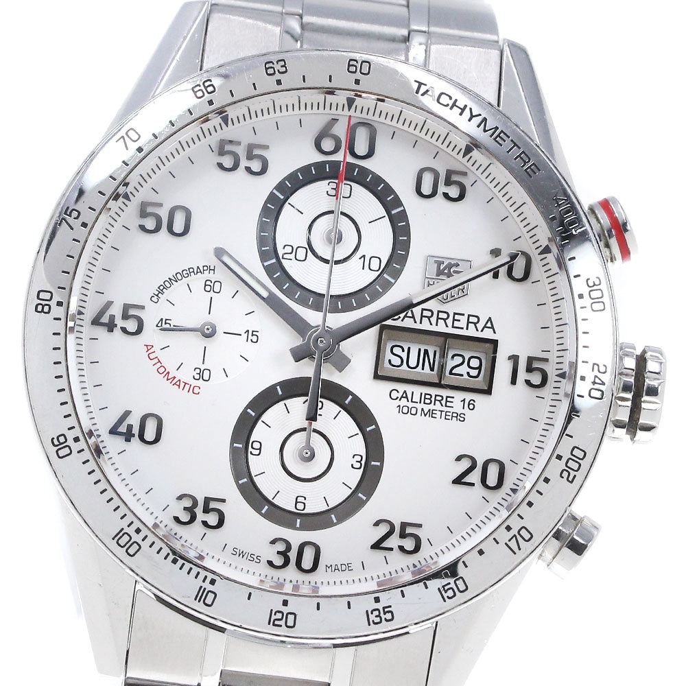 TAG HEUER Carrera Caliber 16 CV2A11 Chronograph day date Silver Dial Automatic Men's Watch_860322
