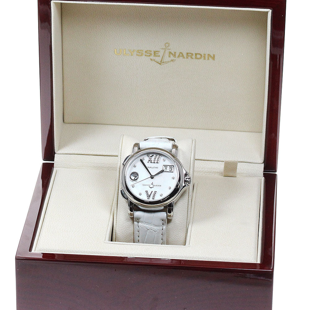 Ulysse Nardin San Marco GMT 223-22 Diamond index White shell Dial Automatic Boy's Watch_860348