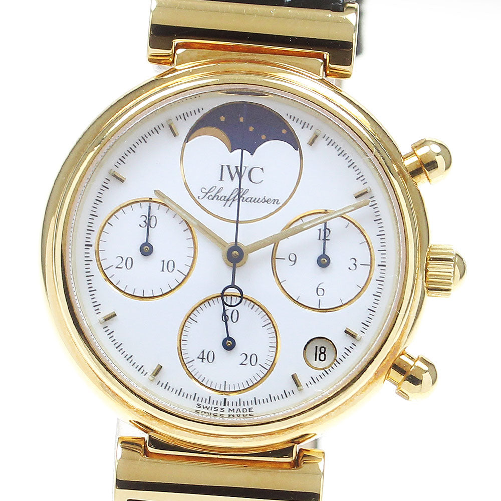 IWC SCHAFFHAUSEN Little Da Vinci IW373601 K18YG Moon Phase Quartz Ladies_860382