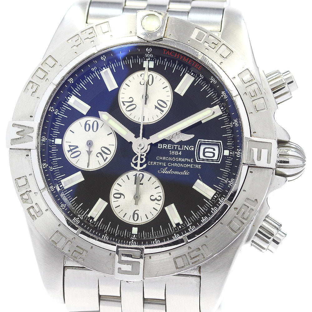 BREITLING Galactic A13364 Chronograph Date Black Dial Automatic Men's_860389