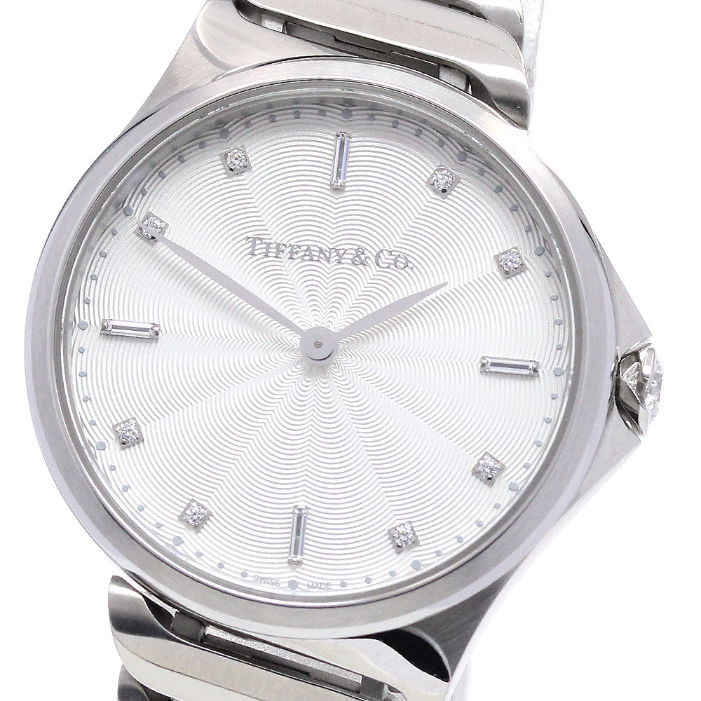 TIFFANY&Co. Metro 2 hand 60874794 8P diamond Silver Dial Quartz Ladies _860393