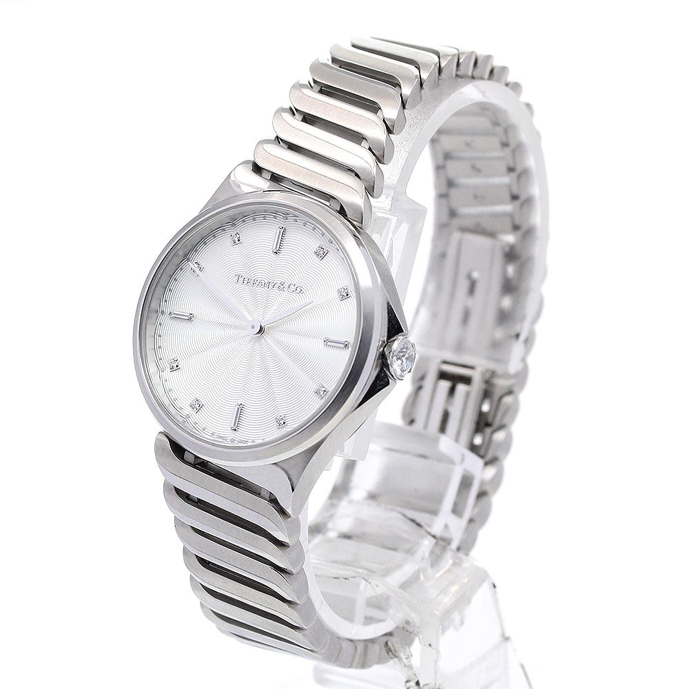 TIFFANY&Co. Metro 2 hand 60874794 8P diamond Silver Dial Quartz Ladies _860393