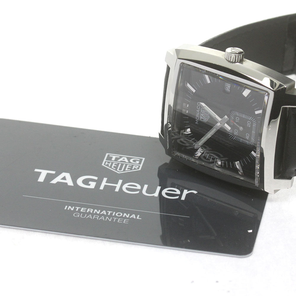 TAG HEUER Monaco WAW131A Date Small Second black Dial Quartz Men's Watch_860465