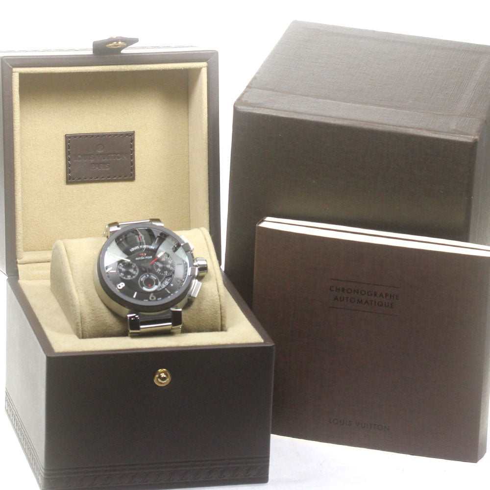 LOUIS VUITTON Tambour Q1052 Chronograph GMT black Dial Automatic Men's_860480