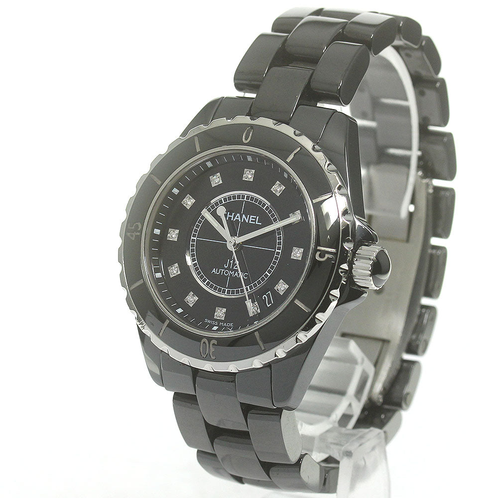 CHANEL J12 38mm H1626 Black ceramic 12P diamond black Dial Automatic Men's Watch_860488