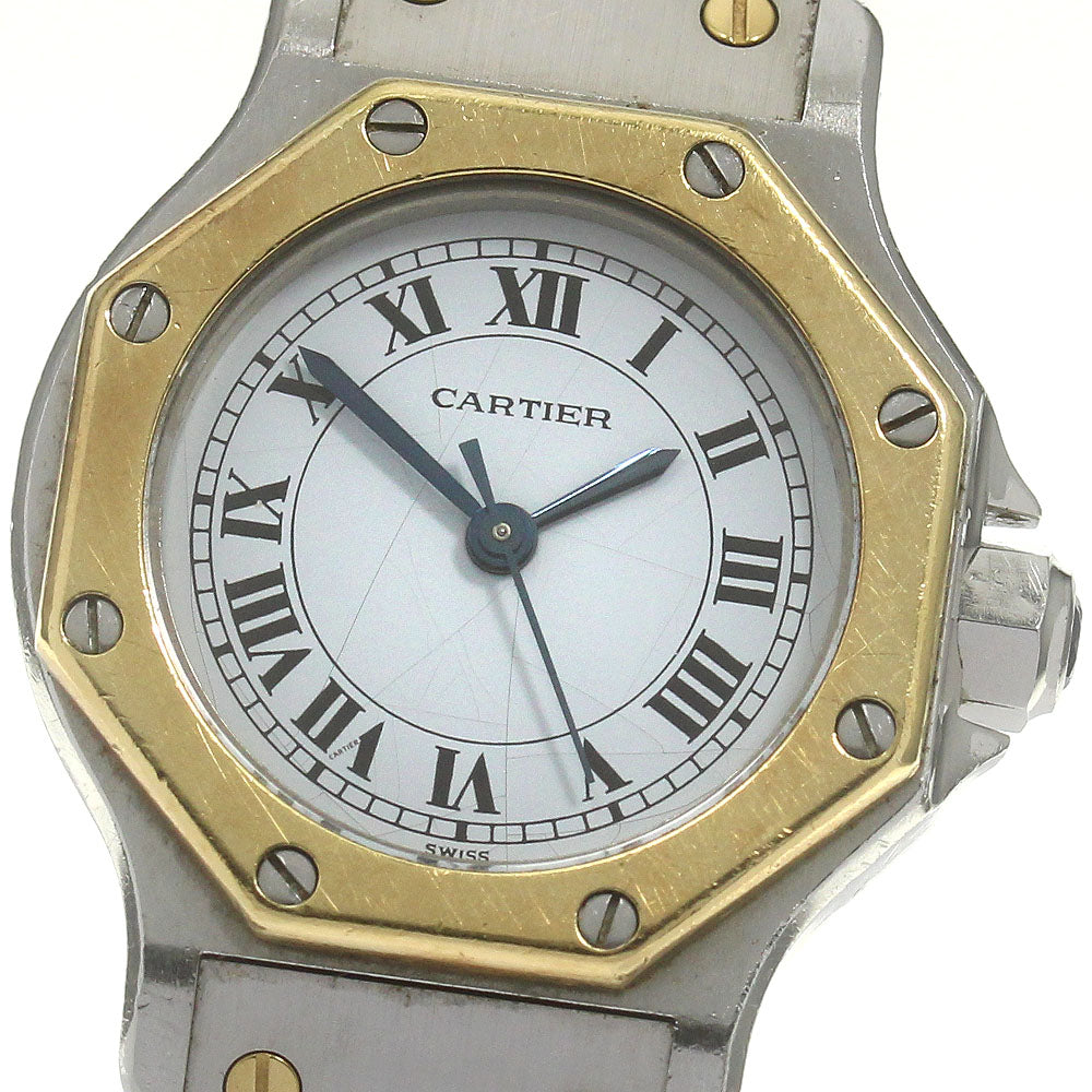 CARTIER Santos Octagon SM white Dial Automatic Ladies Watch_860495