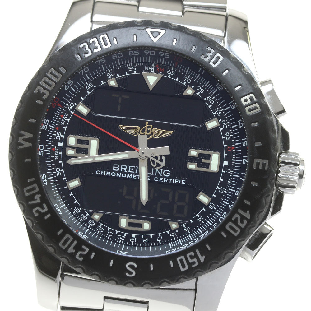 BREITLING Air Wolf Raven A78364 black Dial Quartz Men's Watch_860498