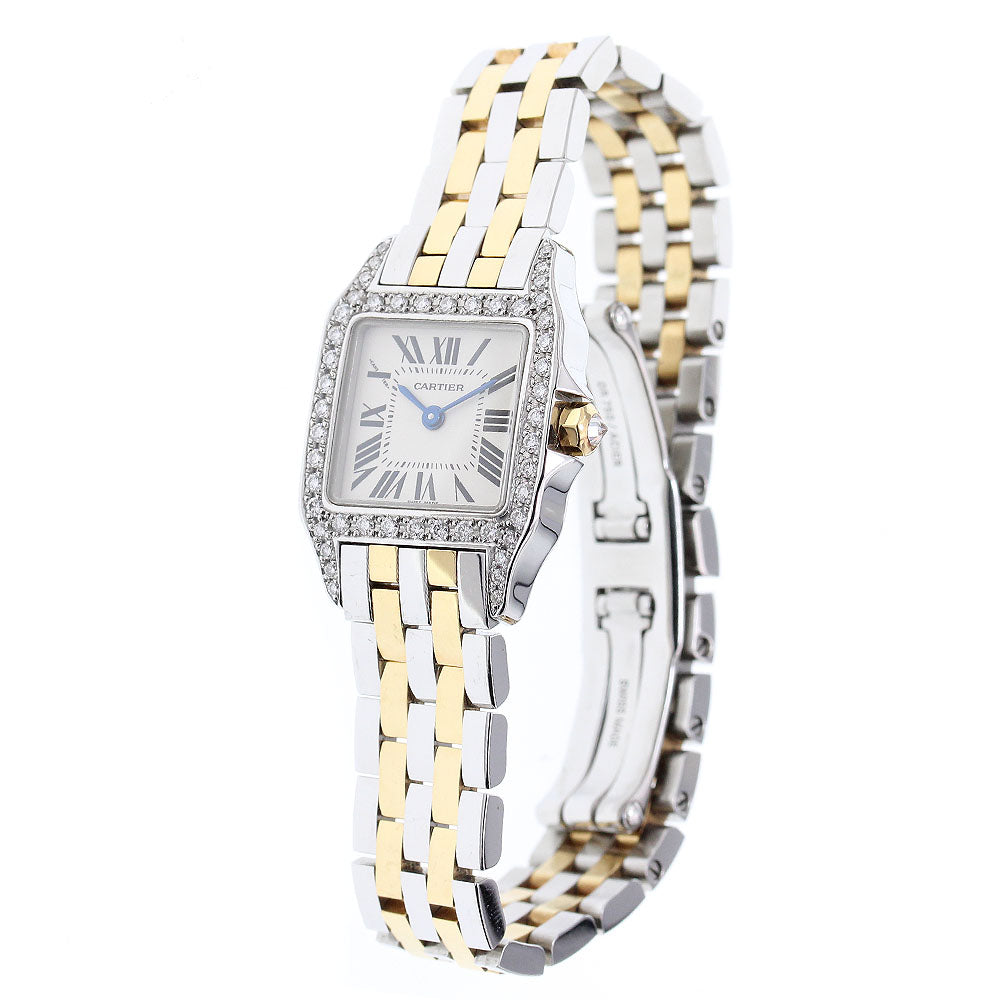 CARTIER Santos demoiselle W25066Z6 After diamond beige Dial Quartz Ladies Watch_860508