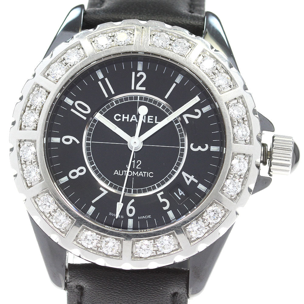 CHANEL J12 H1174 Diamond Bezel black Dial Automatic Men's Watch_860511