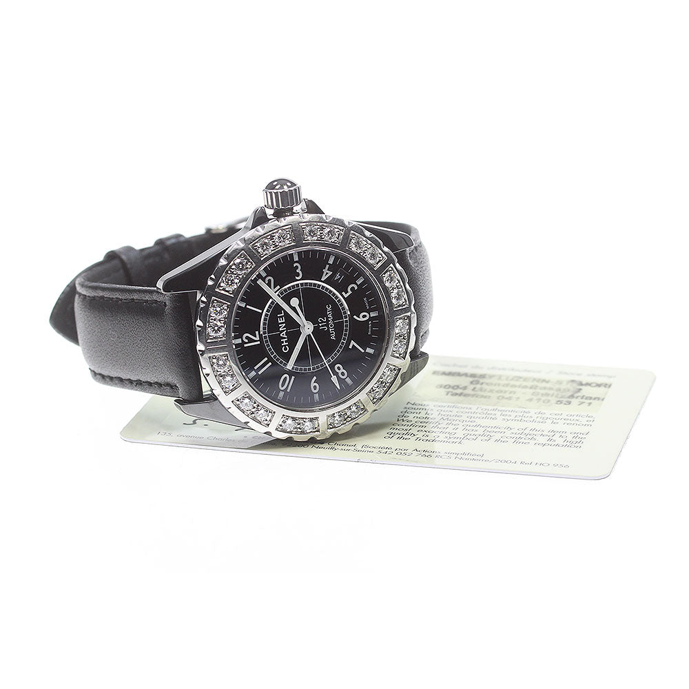 CHANEL J12 H1174 Diamond Bezel black Dial Automatic Men's Watch_860511