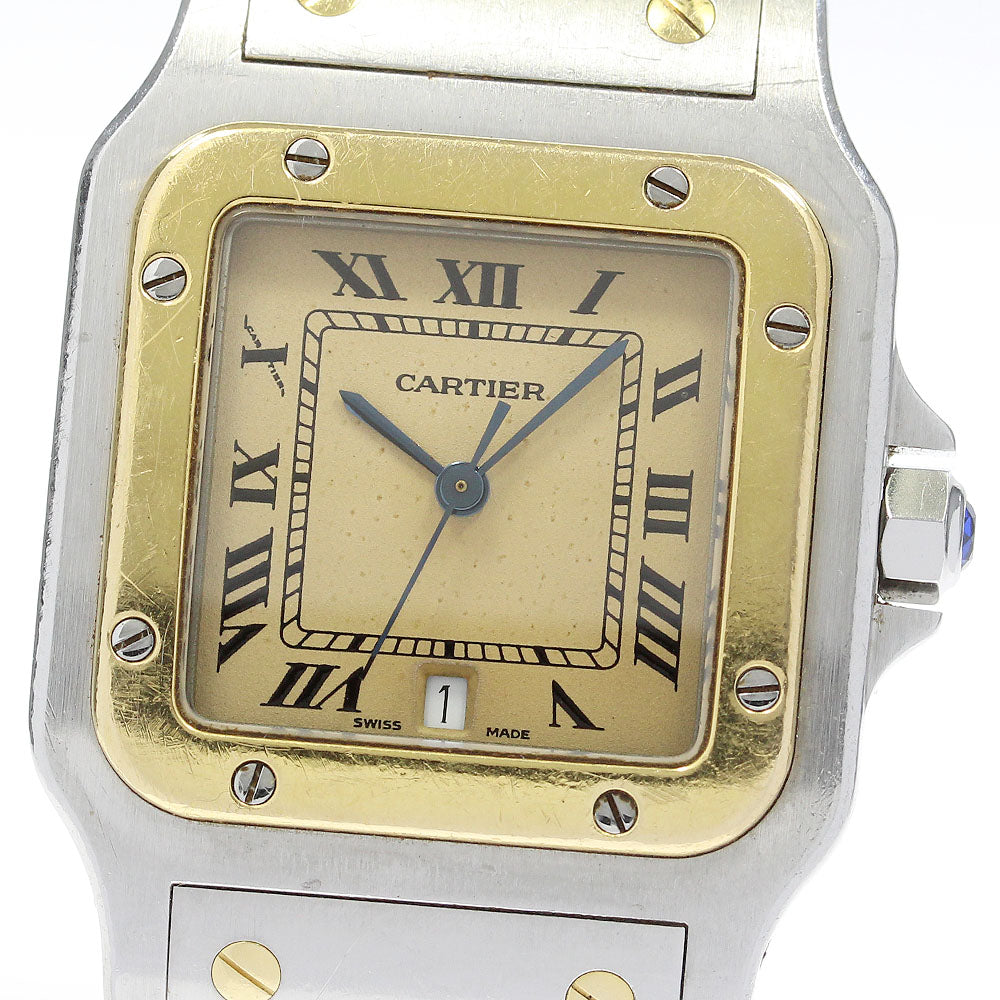 CARTIER Santos GalbeeLM Date beige Dial Quartz Men's Watch_860525