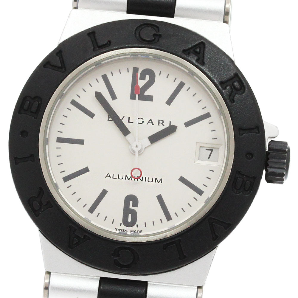 BVLGARI aluminum AL32TA Date Silver Dial Quartz Boy's Watch_860579
