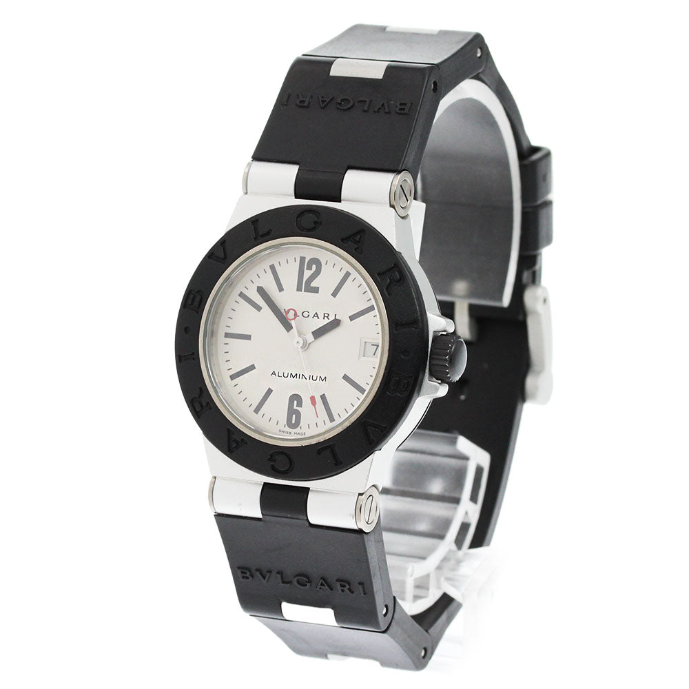 BVLGARI aluminum AL32TA Date Silver Dial Quartz Boy's Watch_860579