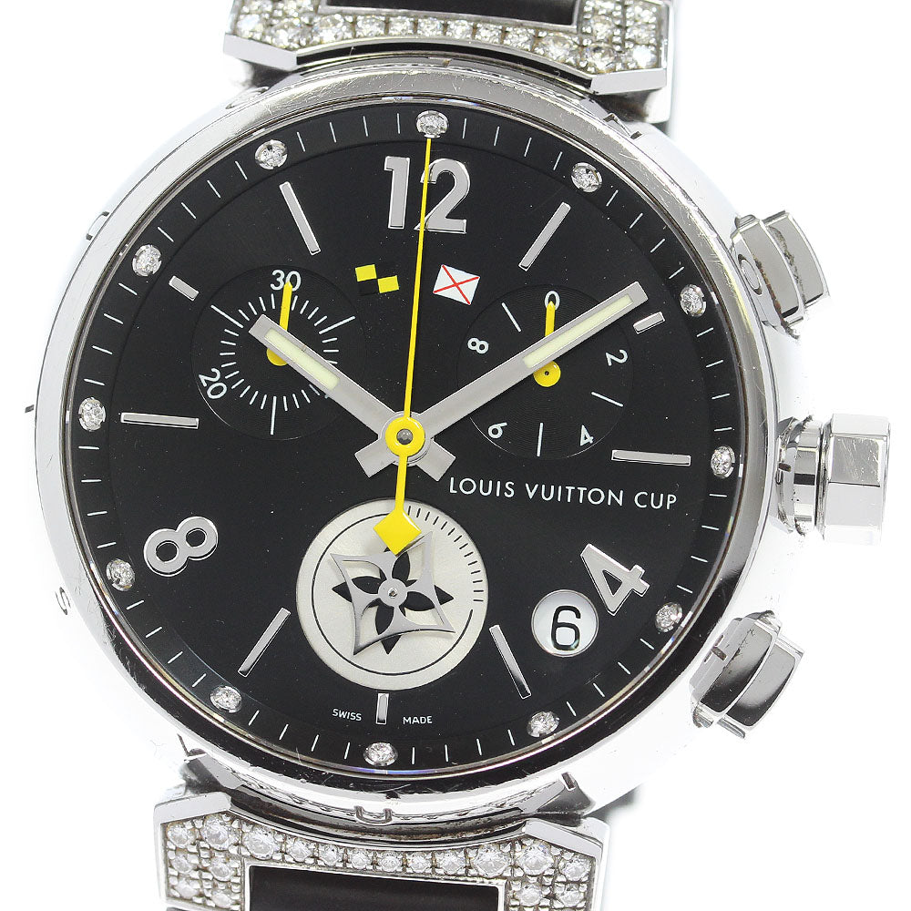 LOUIS VUITTON Tambour Lovely Cup Q11BK 12P lug diamond Quartz Men's Watch_860854