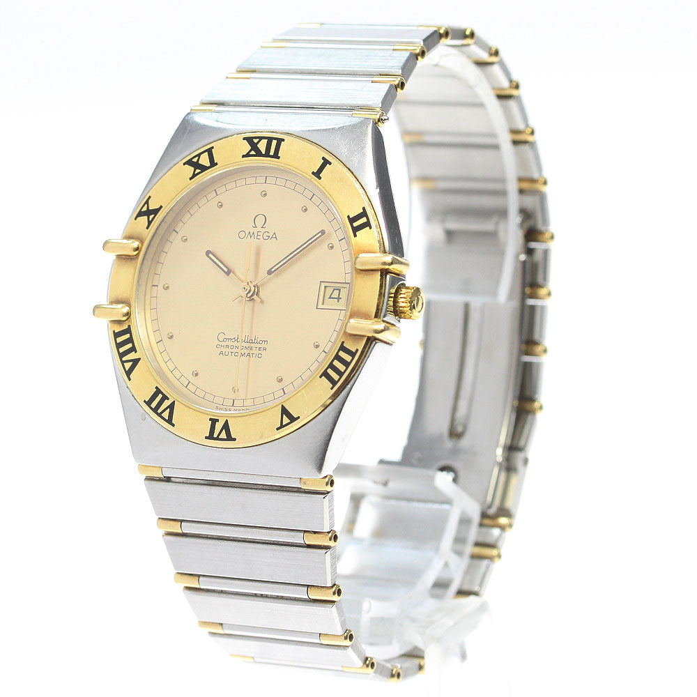 OMEGA Constellation YG bezel Half bar Gold Dial Automatic Men's Watch_860890
