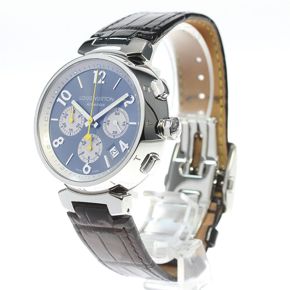 LOUIS VUITTON Tambour Q1120 Chronograph Date gray Dial Automatic Men's _860907