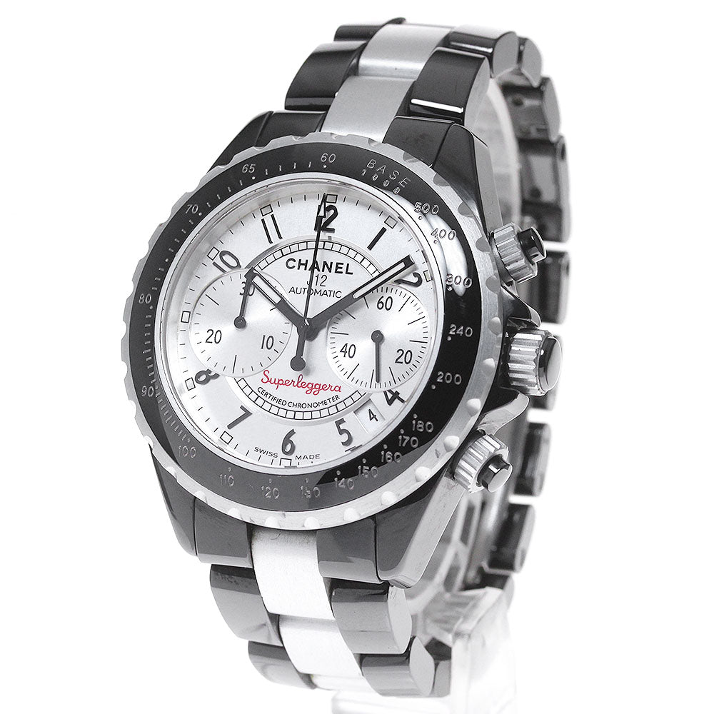 CHANEL J12 Super Reggera H1624 Chronograph Silver Dial Automatic Men's_860911