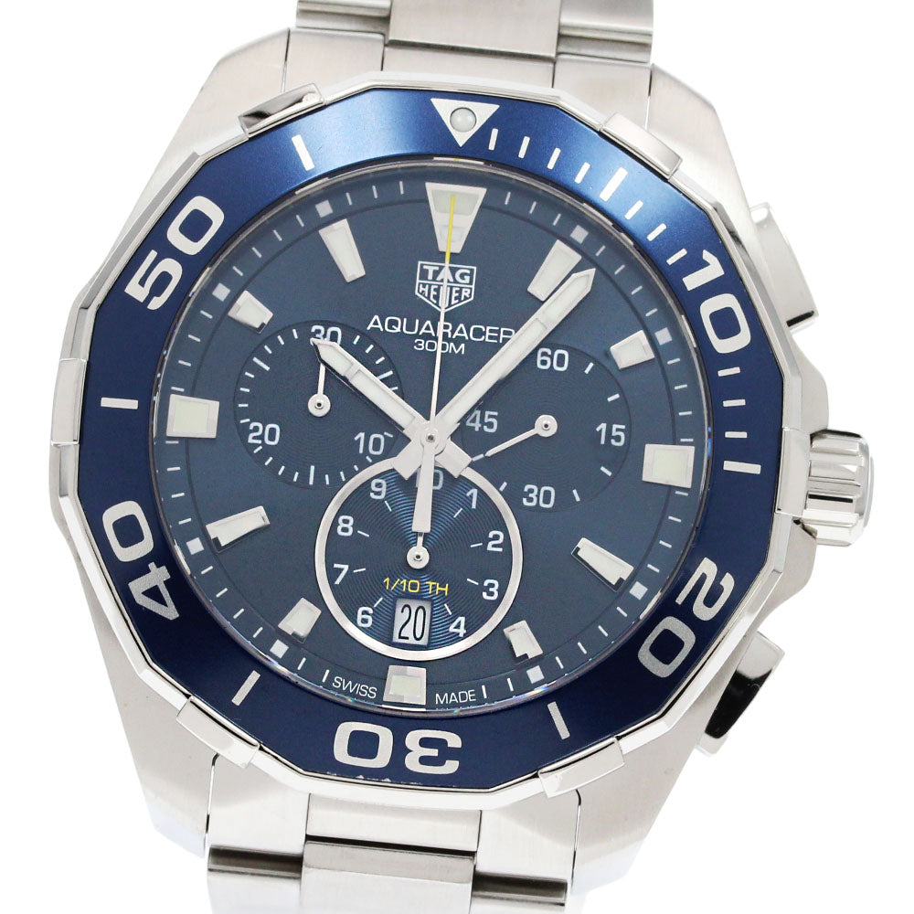 TAG HEUER Aqua racer CAY111B Chronograph Date blue Dial Quartz Men's_860918