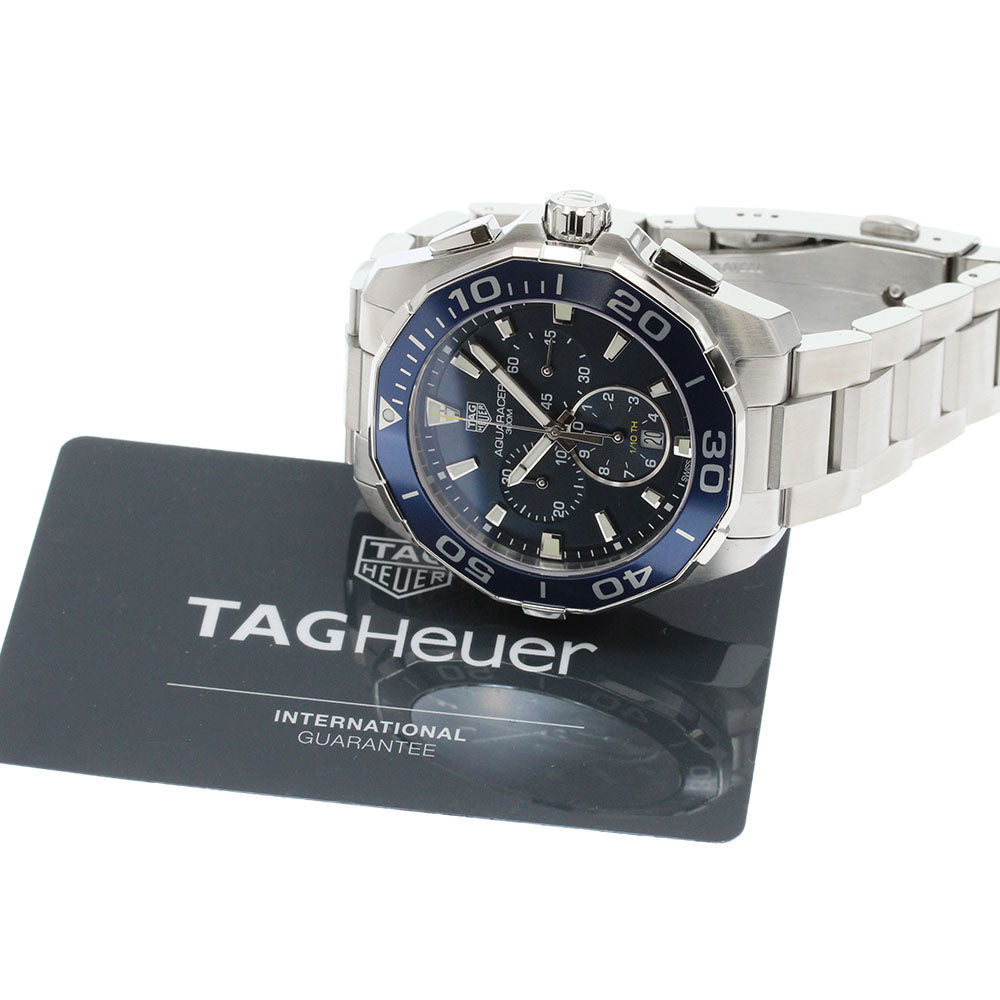 TAG HEUER Aqua racer CAY111B Chronograph Date blue Dial Quartz Men's_860918
