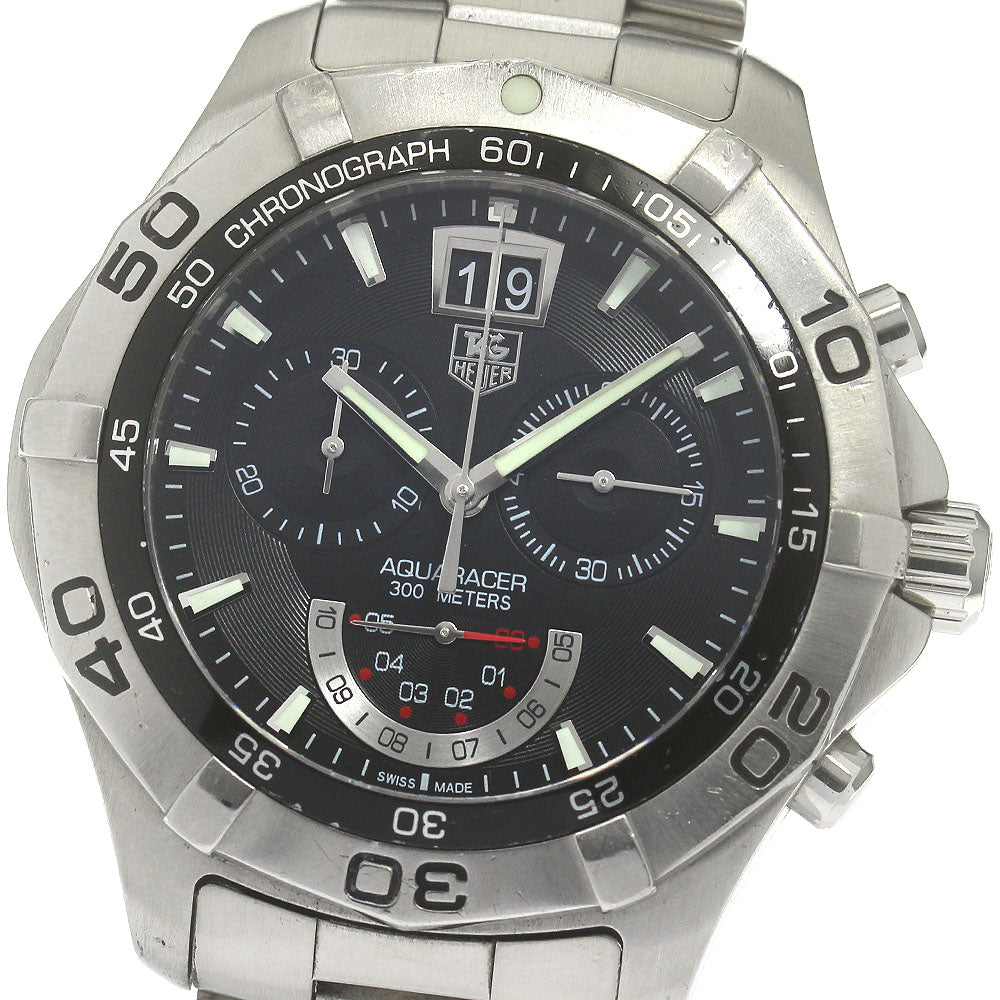TAG HEUER Aqua racer CAF101A Big date black Dial Quartz Men's Watch_860945