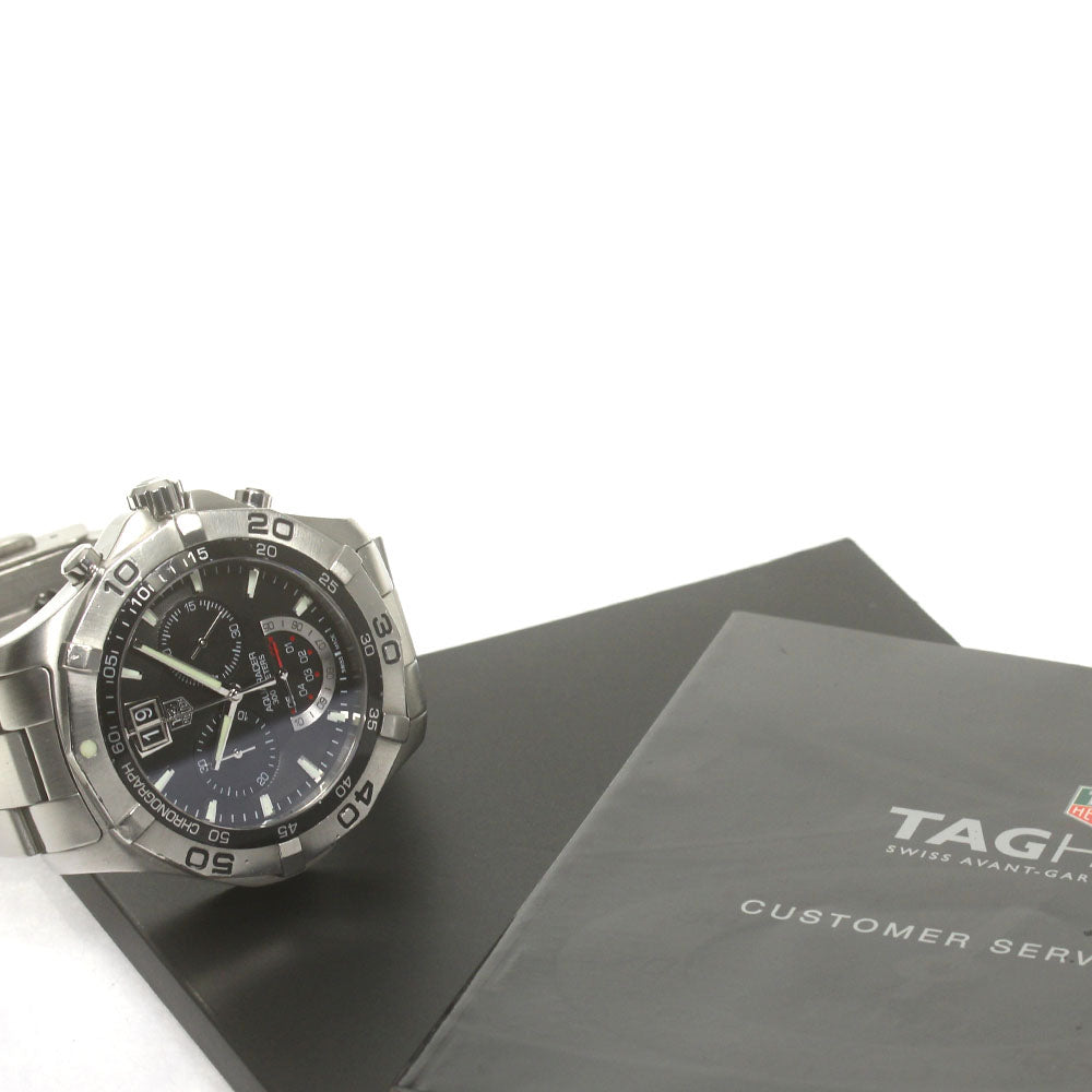 TAG HEUER Aqua racer CAF101A Big date black Dial Quartz Men's Watch_860945