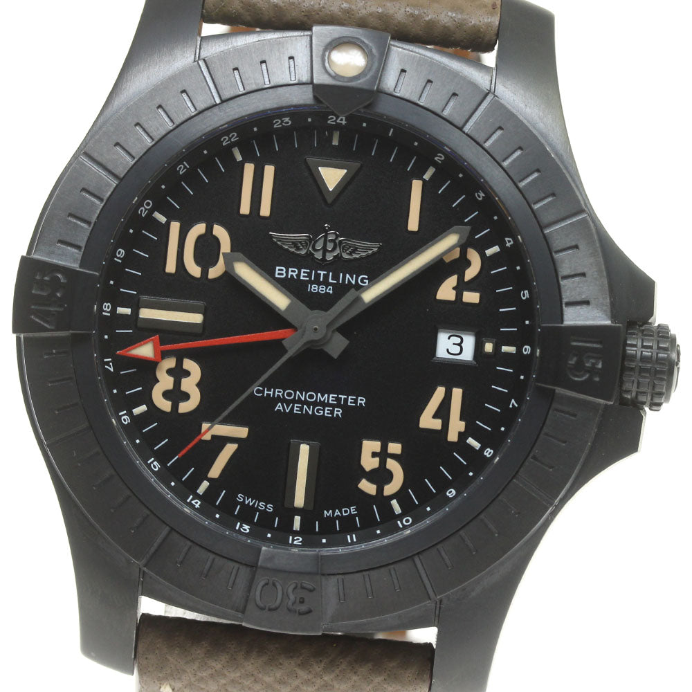 BREITLING Avenger GMT 45 Night Mission V32395 Date black Dial Automatic Men's Watch_860967