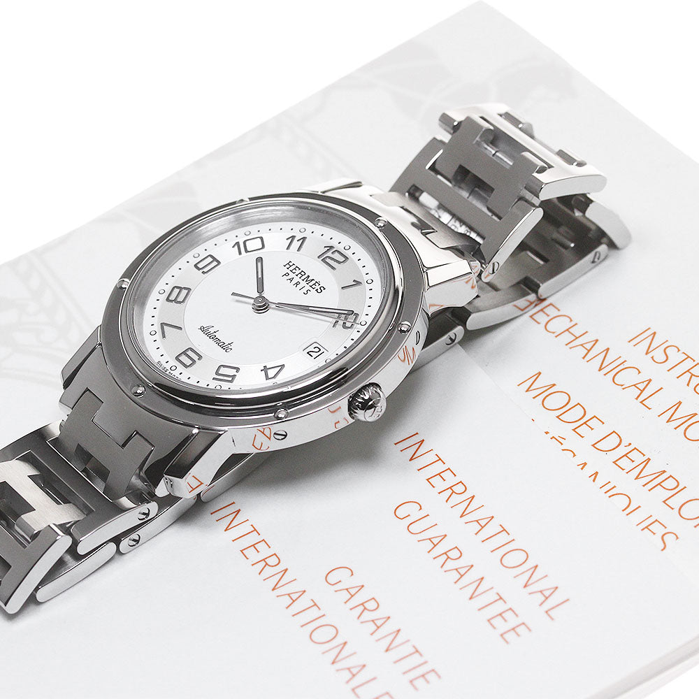 HERMES Clipper CL1.810 Date white Dial Automatic Men's Watch_860978
