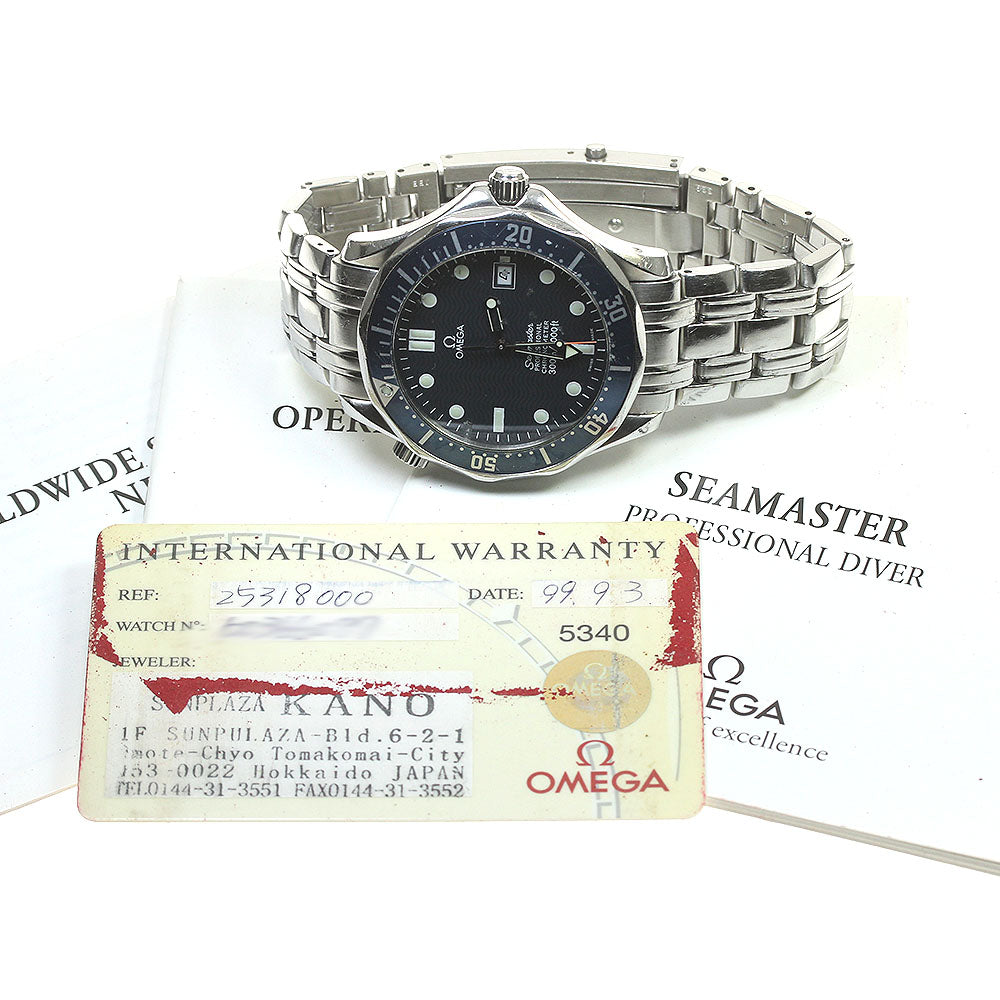 OMEGA Seamaster300 2531.80 Date Navy Dial Automatic Men's Watch_860999
