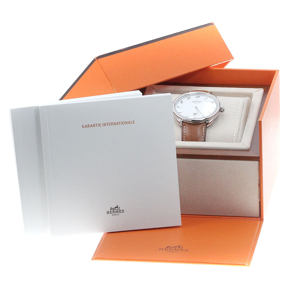 HERMES Arceau AR7Q.810 Date white Dial Quartz Men's Watch_861000