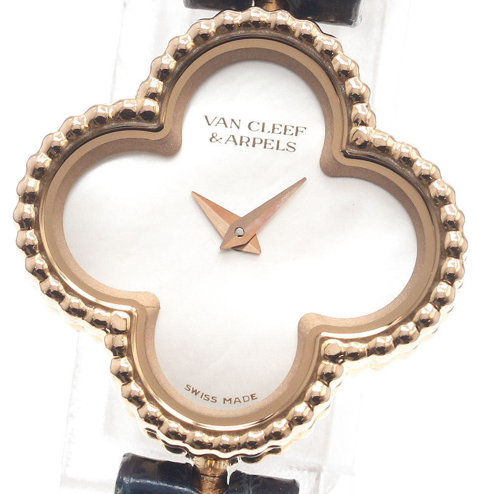 Van Cleef & Arpels Alhambra VCARO8SF00/2386240 K18PG shell dial White shell Dial Quartz Ladies Watch_861003