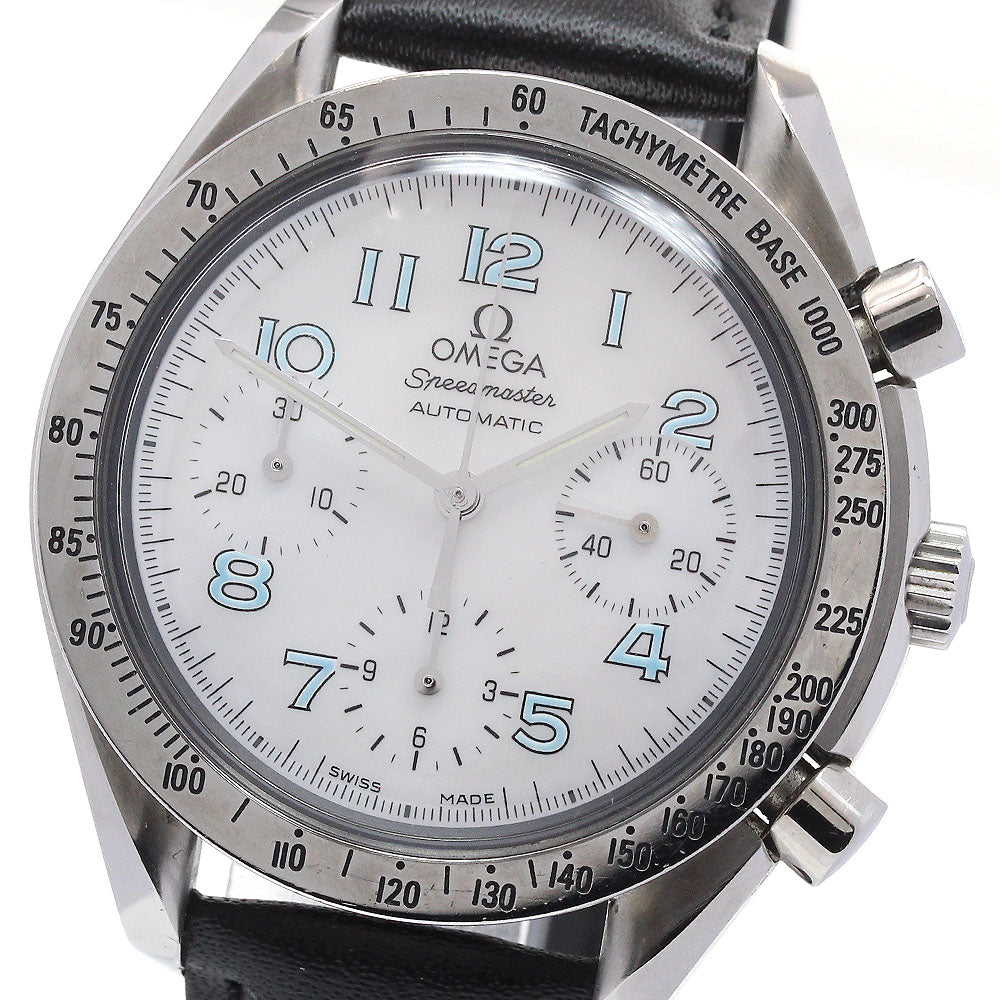 OMEGA Speedmaster 3802.71.53 Chronograph White shell Dial Automatic Boy's_861009