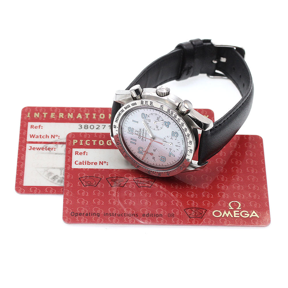 OMEGA Speedmaster 3802.71.53 Chronograph White shell Dial Automatic Boy's_861009