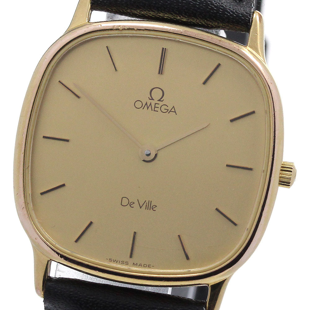 OMEGA De Ville Gold Dial Quartz Men's Watch_861018