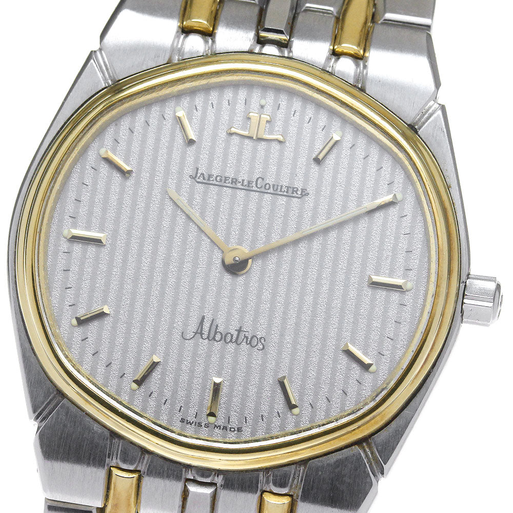 JAEGER-LECOULTRE Albatross 146205.5 YG bezel Silver Dial QZ Boy's Watch_861024
