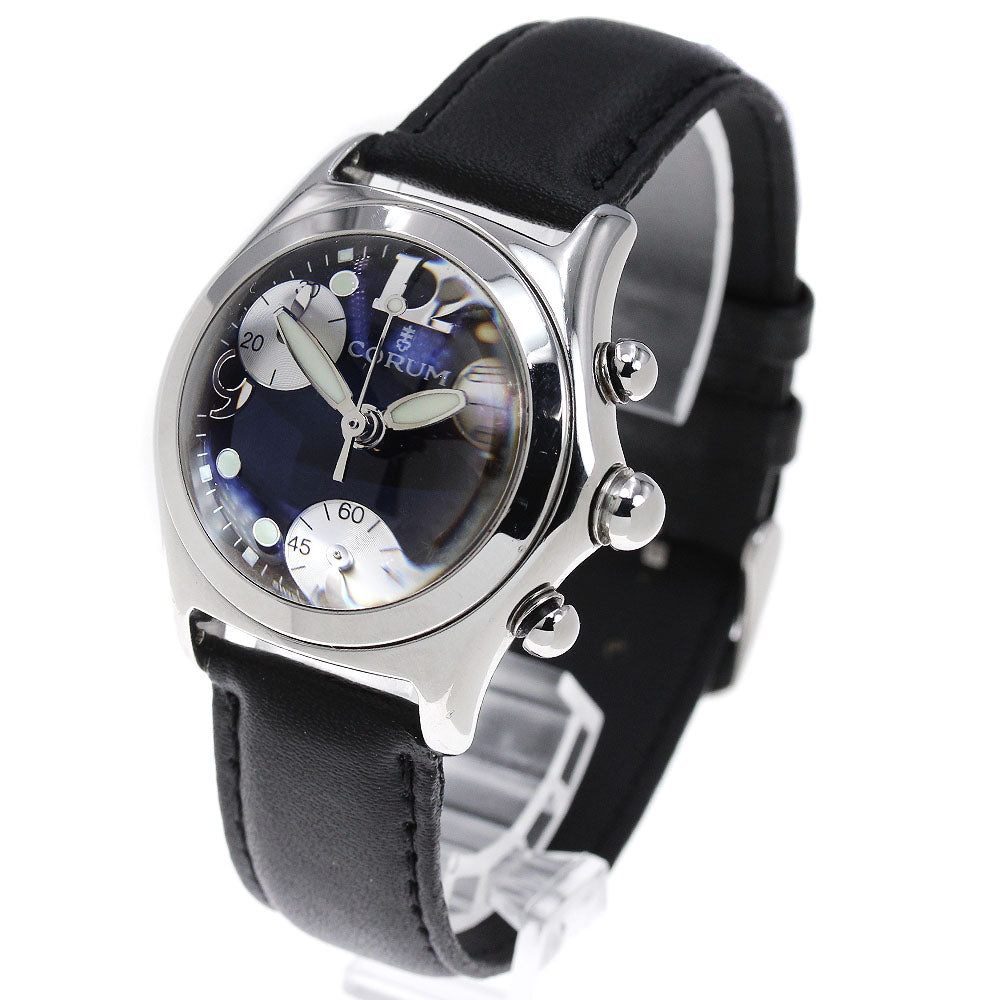 CORUM bubble 196.250.20 Date Chronograph black Dial Quartz Ladies Watch_861297