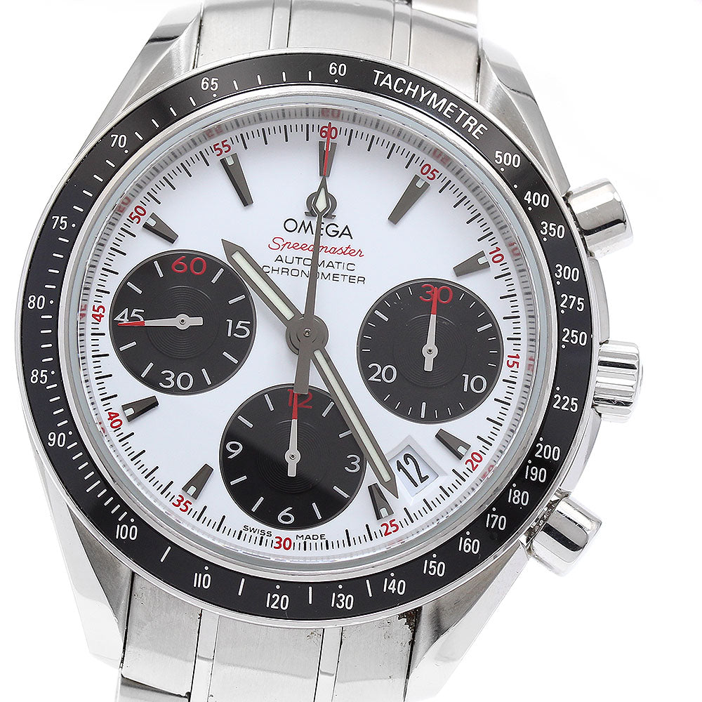 OMEGA Speedmaster Date 323.30.40.40.04.001 Chronograph White / black Dial Automatic Men's Watch_861300