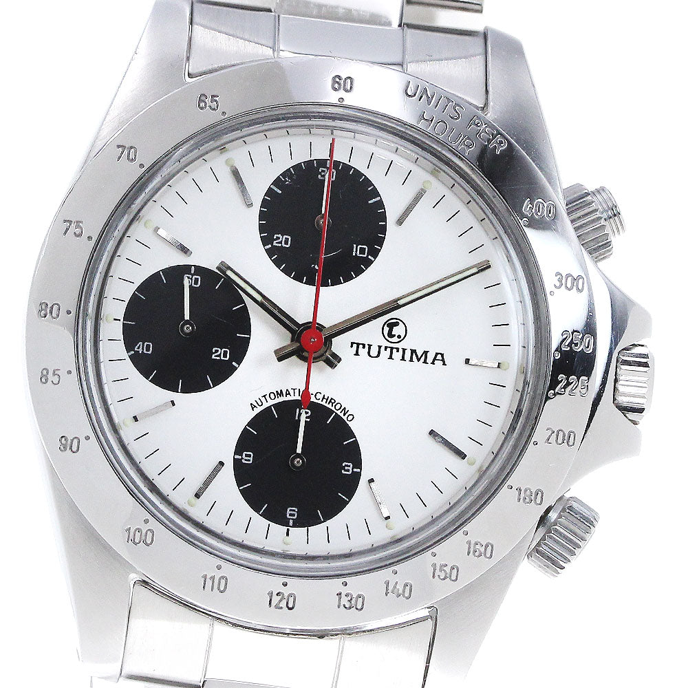 TUTIMA 793 Valjoux 7750 Chronograph white Dial Automatic Men's Watch_861325