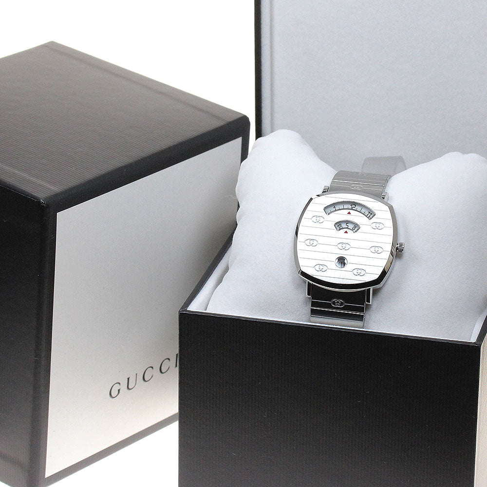 GUCCI Grip watch 157.3/YA157410 Date white Dial Quartz Men's Watch_861344