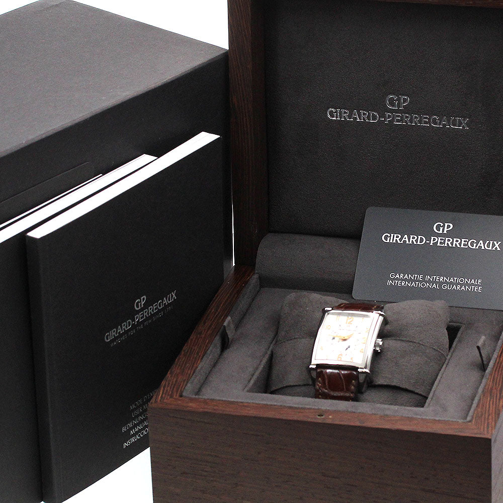 GIRARD PERREGAUX Vintage 1945 25850 Power reserve Silver Dial Automatic Men's Watch_861365